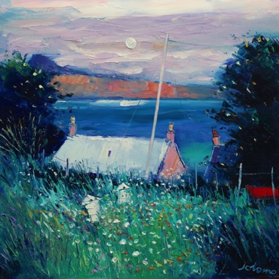 Moonrise on the Sound of Iona 24x24